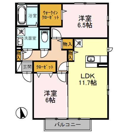 プランドール　ソフィアA棟の間取り