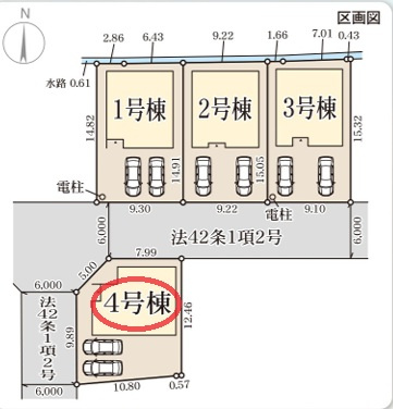 【区画図】 | リーブルガーデン天理市田井庄町第４ | 区画図