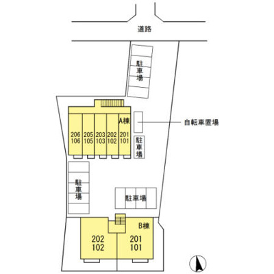 【区画図】 | フローラ　Ｂ