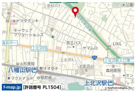 トーシンフェニックス上北沢ツインコートの地図