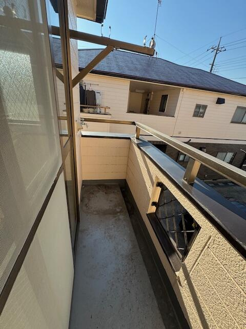 ウィーンハイツB棟のバルコニー