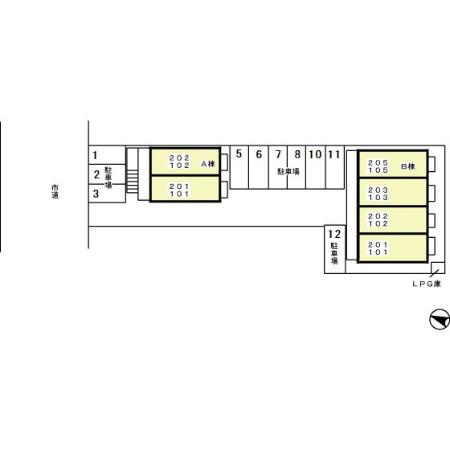 アドバンス 南町　Ｂの区画図