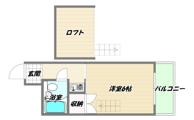 大阪市淀川区三国本町２丁目の賃貸マンションの間取り