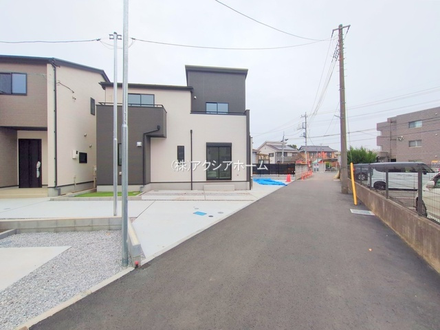 所沢市上新井2丁目・全3棟　新築一戸建　1号棟の前面道路含む現地写真|現地写真（2025年12月3日撮影）