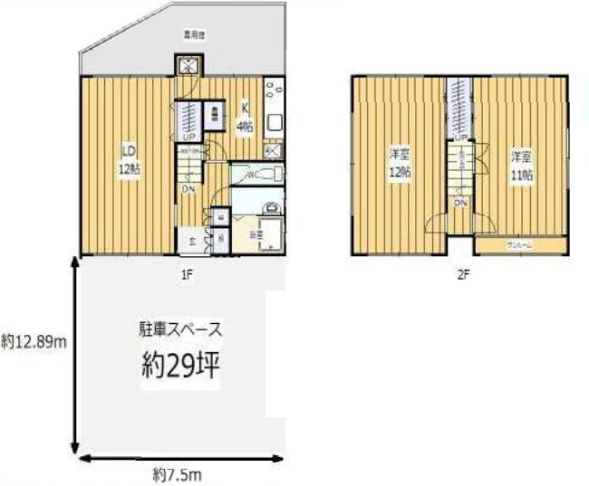 大開貸店舗の間取り