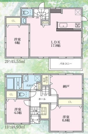 戸塚区汲沢6丁目　土地　2470万円の参考プラン