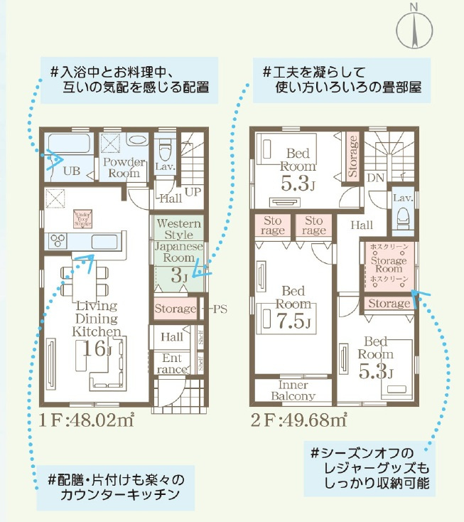 新築戸建　長野稲里町中氷鉋の間取り