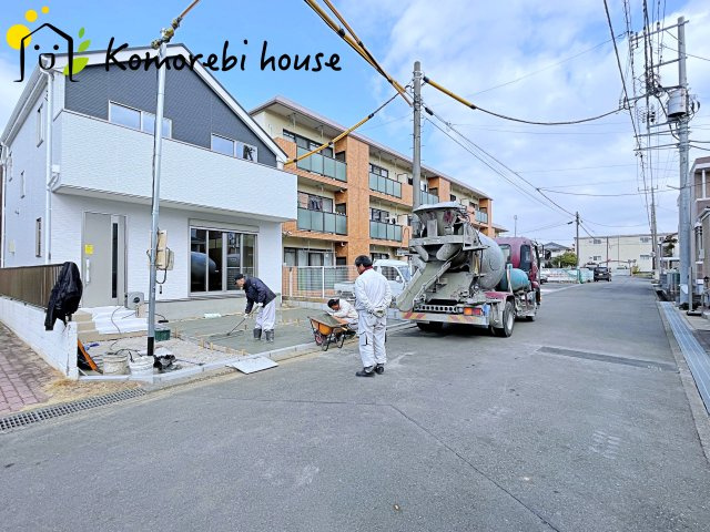 上尾市浅間台　1期　新築一戸建て　テラシエ　01の前面道路含む現地写真|26.1.19撮影済み