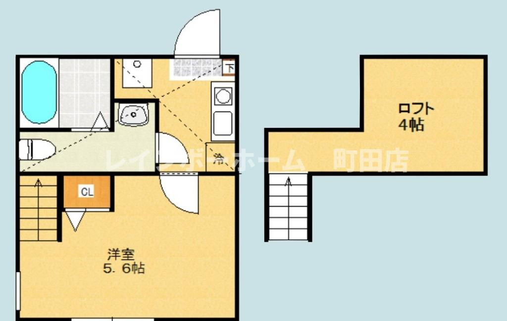 ベルシャンブル町田※初期費用分割後払いサービス利用可能物件の間取り