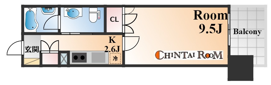 リーガル神戸三宮フラワーロードの間取り