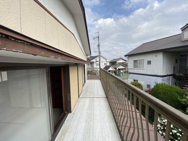 横芝光町横芝貸家のバルコニー