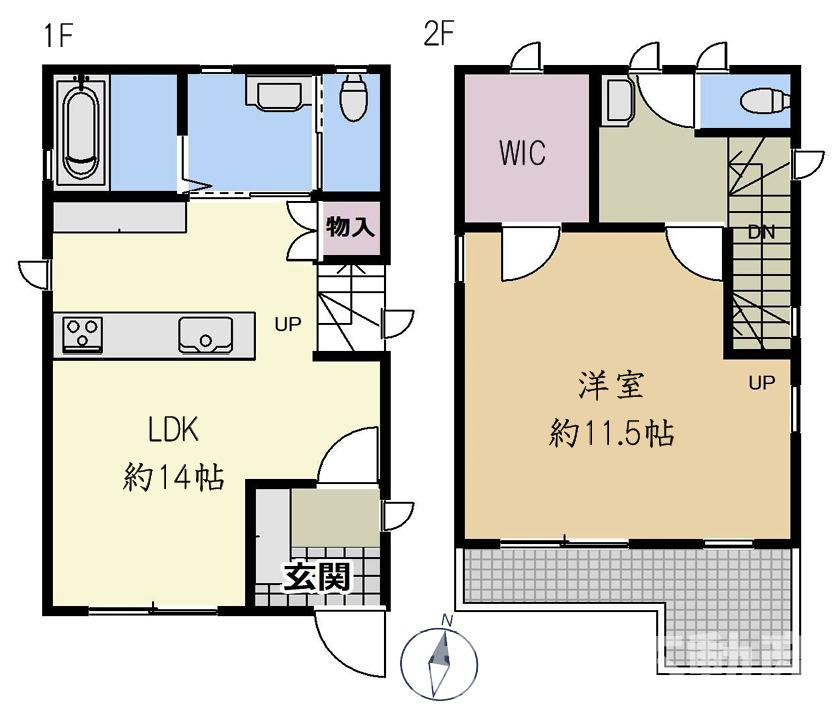 藤沢市鵠沼藤が谷2丁目戸建ての間取り