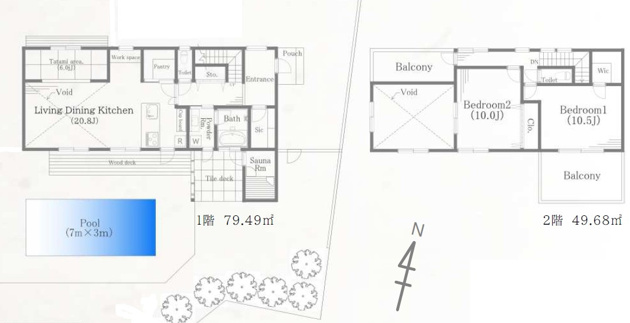【間取り】 | 伊豆急伊豆高原　戸建