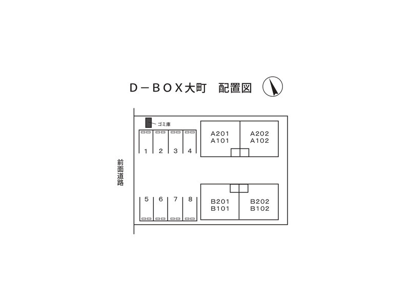 Ｄ－ＢＯＸ大町の区画図
