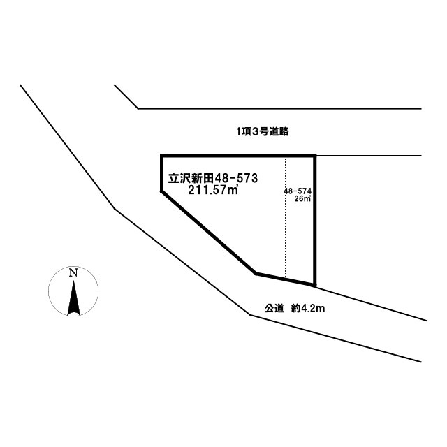 立沢新田　売土地の土地図