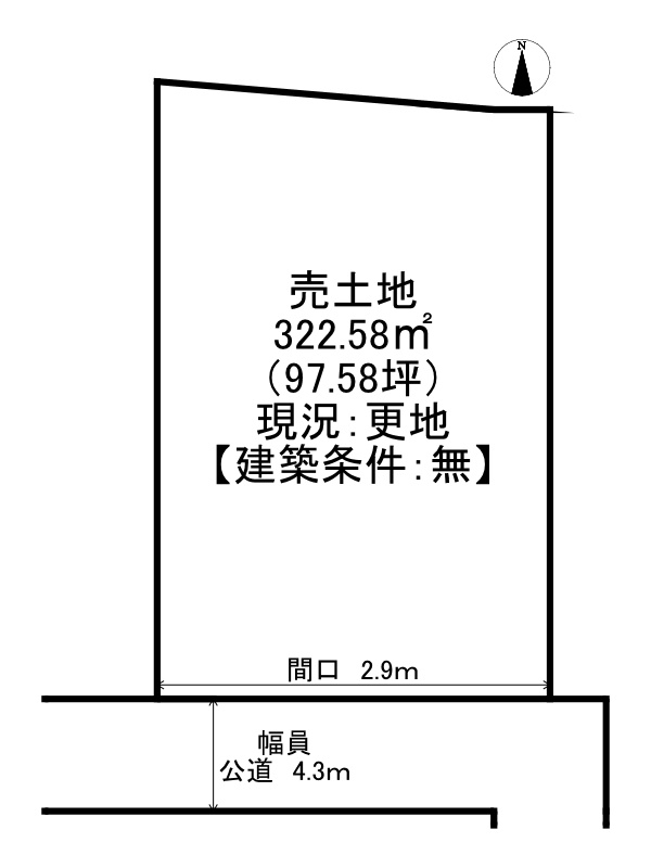 揖保郡太子町鵤/売土地の土地図