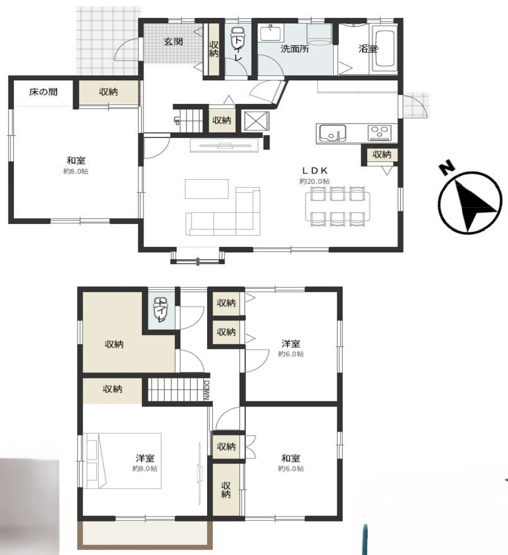 【間取り】 | 仲介手数料無料！厚南小学校に通えるリフォーム済み中古住宅　宇部市大字際波西際波台３丁目 | お客様のご意見を凝縮した使いやすい間取り