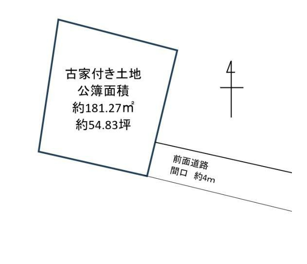 【土地図】 | 高砂市曽根町　土地 | 約54.83坪です。