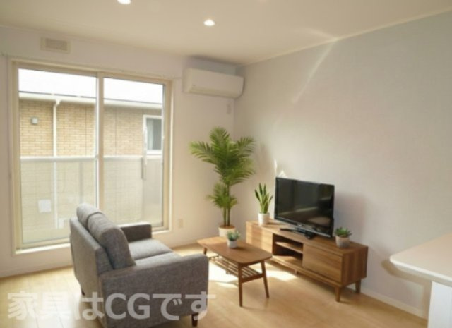 ベルフールBの居間・リビング|家具はCGです、ついておりません。