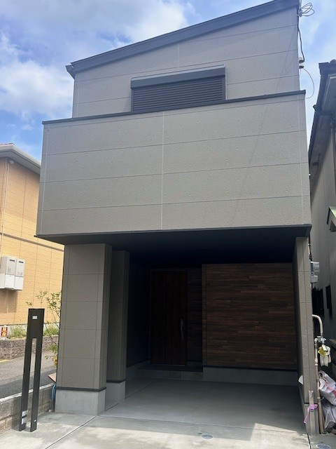 門真市本町の完成予想図|過去モデルハウスの外観例です。お洒落に仕上げます