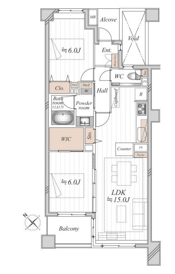 ファミールヒルズ目黒東山の間取り