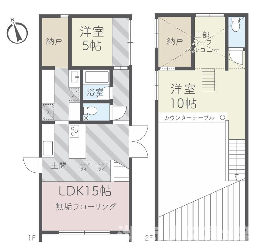 藤沢市片瀬３丁目６－３５戸建ての間取り