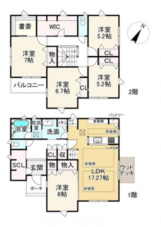 【間取り】 | 近江八幡市川原町2丁目　中古戸建