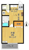 １０２号室の間取り
