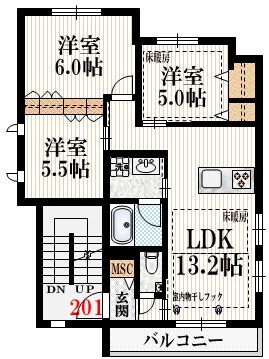 （仮称）北新宿１丁目メゾンの間取り