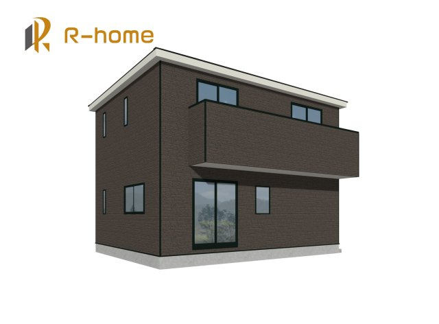 ひたちなか市高場第8　新築戸建て　1号棟の外観パース|2026年1月完成予定！近隣の同仕様完成物件をご見学いただけます♪