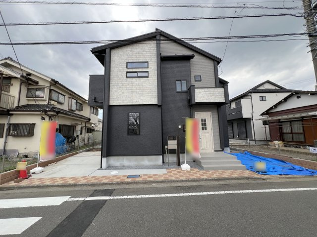 福生市福生　新築戸建全2棟の外観|駐車が苦手なママにも嬉しい前面６ｍ道路☆