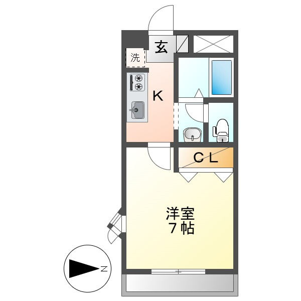 ラピス　メドゥーの間取り