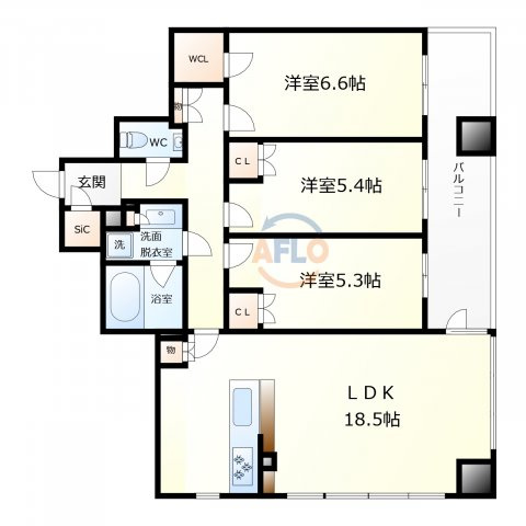 クレヴィアタワー御堂筋本町の間取り|クレヴィアタワー御堂筋本町　間取り