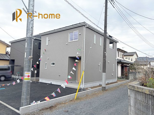 水戸市千波町第16　新築戸建て　1号棟の外観|建物完成いたしました！ご予約で『平日』や『夕方』などでもご見学可能です！