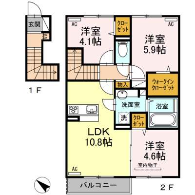 【洋室】 | パシフィックハイツミスミⅡ | 【パシフィックハイツミスミⅡ】