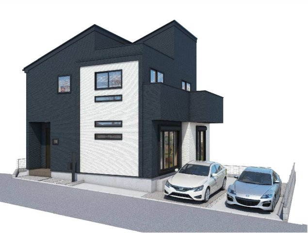 【横浜市旭区柏町85-4新築戸建て】★仲介手数料無料★（さちが丘小学校・万騎が原中学校）の外観パース