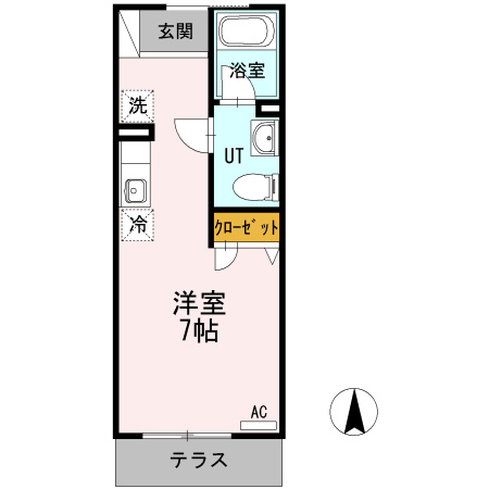 メロンハウス鶴羽田の間取り