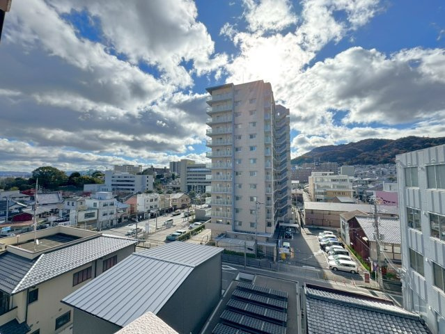 ２沿線利用可◆２０２５年１１月天然木フルリノベーション最上階３ＬＤＫ◆ロータリーマンション大津・京町の展望|バルコニーからの展望