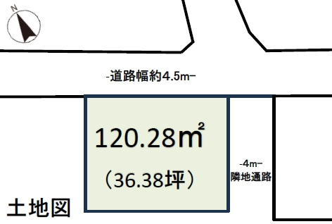 売地　西橋本4丁目の土地図