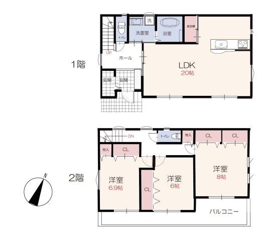狭山市北入曽・全1棟　新築一戸建　～全室南向き～