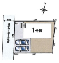 飯能市双柳・全1棟　新築一戸建　～テレワークルームあり～の区画図|カースペース並列2台分(車種による)