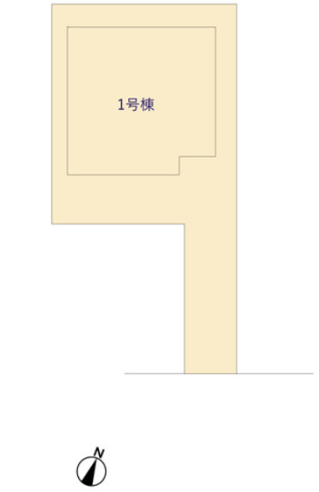 藤沢市亀井野12期　新築戸建　全3棟1号棟の区画図