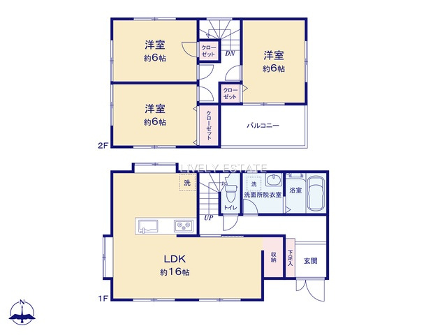 草加市中根3丁目 中古戸建の間取り