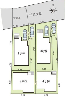 【区画図】 | 【仲介手数料無料！！】府中市是政２丁目　新築戸建て（全2棟）2号棟　4990万円