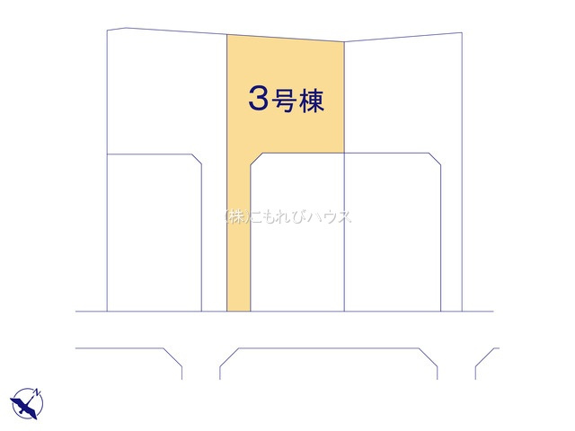 鴻巣市小松1丁目　新築一戸建て　14区画　03の区画図|３号棟