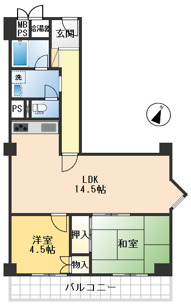 メゾンドール千里泉ヶ丘　参号館の間取り