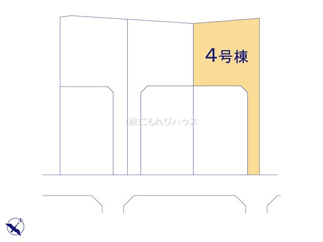 鴻巣市小松1丁目　新築一戸建て　14区画　04の区画図|4号棟
