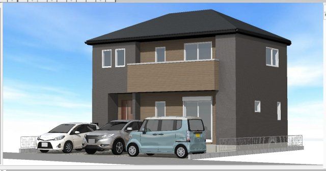 リナージュ／中央区琴平２丁目第1期／1号棟の外観パース