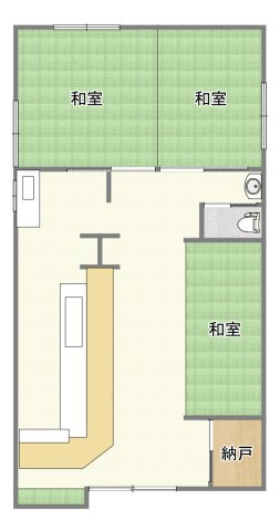 湯本駅徒歩４分！和風料理店居抜き貸店舗！の間取り