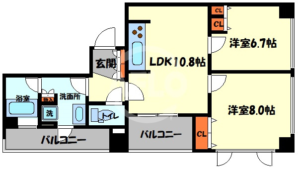 アルグラッドザタワー心斎橋　南小学校区の間取り|アルグラッドザタワー心斎橋　間取り